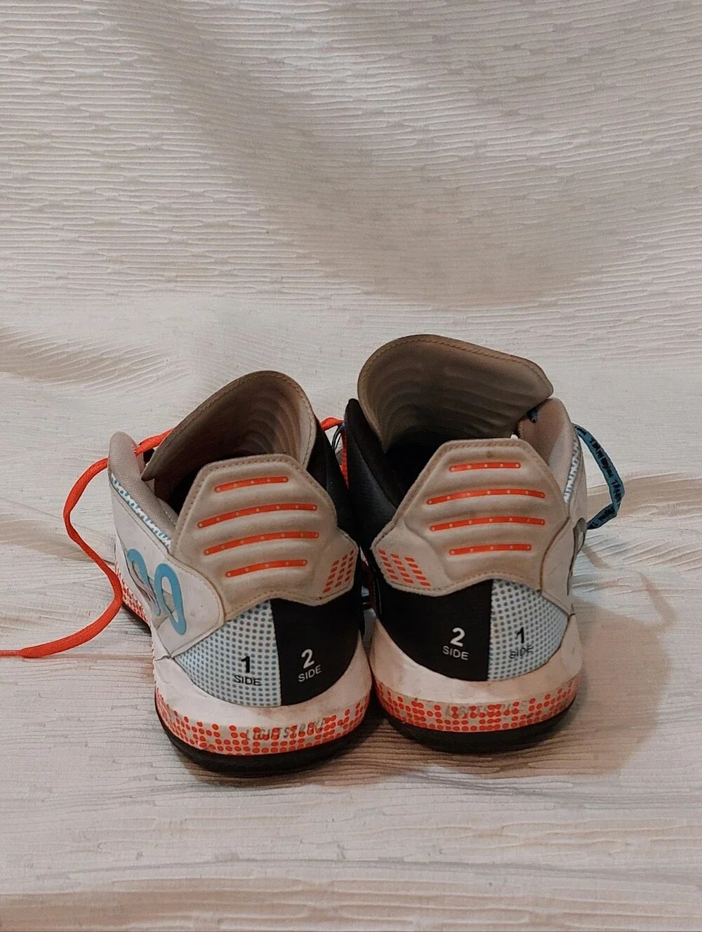 adidas Pusha T × Dame DL90 White Blue Orange Athletic Shoes Size 13